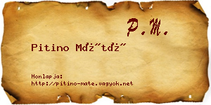 Pitino Máté névjegykártya